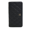 Chanel CC Quilted Caviar Yen Bifold Long Wallet Secondhand