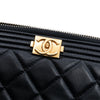 Chanel Quilted Lambskin Boy Zip Clutch Secondhand