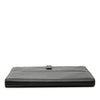 Saint Laurent Grained Calfskin Classic Zip Around Snap Clutch Secondhand