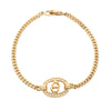 Dior Gold Plated CD Strass Bracelet Secondhand
