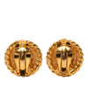 Chanel CC Gold Plated Round Clip On Earrings Secondhand
