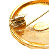 Chanel Gold Plated CC Quilted Brooch Secondhand