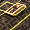 Fendi Zucca Embroidered Canvas Baguette Satchel Secondhand