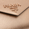 Prada Metallic Saffiano Cuir Leather Monochrome Envelope Flap Secondhand