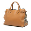 Burberry Medium Leather and House Check Banner Satchel Secondhand