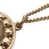 Chanel CC Gold Plated Round Pendant Necklace Secondhand