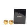 Chanel Gold Plated Lion Round Clip On Earrings Secondhand