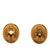 Chanel CC Gold Plated Oval Clip on Earrings Secondhand