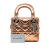 Dior Mini Metallic Calfskin Cannage Lady Dior Secondhand