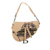 Dior Jute Union Embroidered Saddle Bag Secondhand