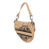 Dior Jute Union Embroidered Saddle Bag Secondhand