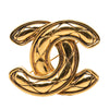Chanel CC Gold Plated Quilted Brooch Secondhand