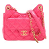 Chanel Medium Shiny Crumpled Calfskin Wavy CC Hobo Secondhand