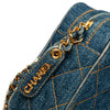 Chanel CC Quilted Denim Turnlock Camera Bag Secondhand