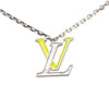 Louis Vuitton Brass Enamel Resin LV Colors Pendant Necklace Secondhand