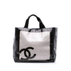 Chanel CC Quilted Cotton and PVC Punching Tote Secondhand