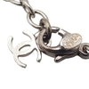 Chanel Silver Plated CC Resin Heart Pendant Necklace Secondhand
