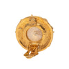 Chanel Gold Plated Strass and Faux Pearl Camellia Clip On Earrings Secondhand
