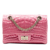 Chanel Coco Croc Quilted Satin Reissue 2.55 Double Flap 224 Secondhand