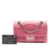 Chanel Coco Croc Quilted Satin Reissue 2.55 Double Flap 224 Secondhand
