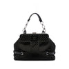 Secondhand Chanel CC Check Embossed Velvet Belted Side Frame Bag