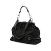 Secondhand Chanel CC Check Embossed Velvet Belted Side Frame Bag