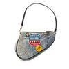 Dior Mini Canvas Printed Denim Speedway Saddle Pochette Secondhand