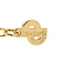 Secondhand Dior Gold Plated CD Heart Rhinestone Pendant Necklace