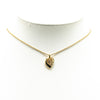 Secondhand Dior Gold Plated CD Heart Rhinestone Pendant Necklace