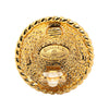 Chanel Gold Plated CC Round Clip On Earrings Secondhand