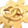 Chanel Gold Plated CC Floral Clip On Earrings Secondhand