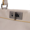 Fendi Peekaboo Regular Leather 2Way Handbag in Gray Secondhand