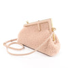 Secondhand FENDI First Boa x Leather Crossbody bag in Pink 8BP129