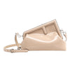 FENDI First Patent Leather Crossbody bag in Beige 8BP137 Secondhand