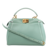 Fendi Peekaboo Mini Leather 2Way Handbag in Green 8BN244 Secondhand
