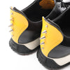 Fendi Monster Bug's Eye Studs Leather Sneakers in Black x Yellow, Size 41 EU Secondhand