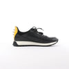 Fendi Monster Bug's Eye Studs Leather Sneakers in Black x Yellow, Size 41 EU Secondhand