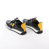 Fendi Monster Bug's Eye Studs Leather Sneakers in Black x Yellow, Size 41 EU Secondhand