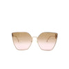Secondhand Fendi Oversized Cat-eye Sunglasses in Gold Metal FF0323/S
