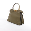 Fendi Peek-a-boo ICU Co., Ltd. Medium Leather Handbag in Green 8BN321 Secondhand