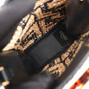 Fendi Mon Sunshine Shopper Zucchino Small Raffia x Leather 2Way Handbag in Black x Beige 8BS051 Secondhand