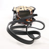 Fendi Mon Sunshine Shopper Zucchino Small Raffia x Leather 2Way Handbag in Black x Beige 8BS051 Secondhand