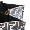 Secondhand FENDI Zucca Coated Canvas x Leather Handbag in Blue x Black 8BH357