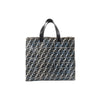 Secondhand FENDI Zucca Coated Canvas x Leather Handbag in Blue x Black 8BH357