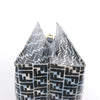 Secondhand FENDI Zucca Coated Canvas x Leather Handbag in Blue x Black 8BH357