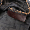 FENDI Zucca Canvas x Leather Travel Bag in Brown Secondhand