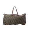 FENDI Zucca Canvas x Leather Travel Bag in Brown Secondhand
