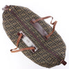 FENDI Zucca Canvas x Leather Travel Bag in Brown Secondhand
