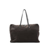 Secondhand FENDI Zucchino Canvas x Leather Handbag in Brown 7VS018