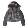 Secondhand Fendi Wool-Blend Puffer Jacket with Fur Trim, Size 40